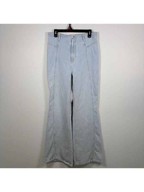 We The Free Denim - We the Free People Florence High Rise Flare Jeans Women 30X33 Blue Denim Western